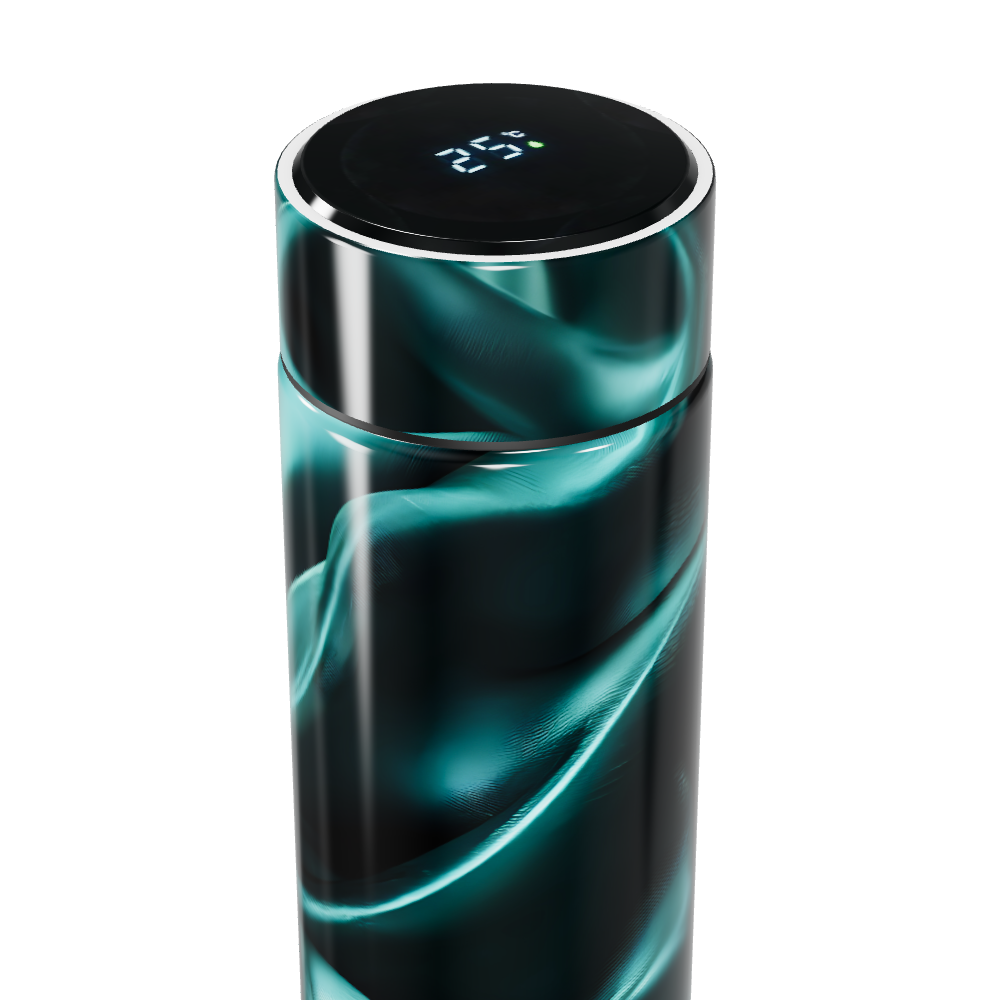 Garrafa Térmica Touch - Preto Azul Estampa