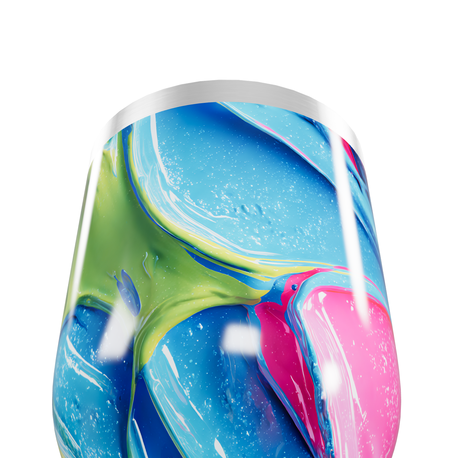 Copo Térmico Slim - Abstrato Multicolorido Inox