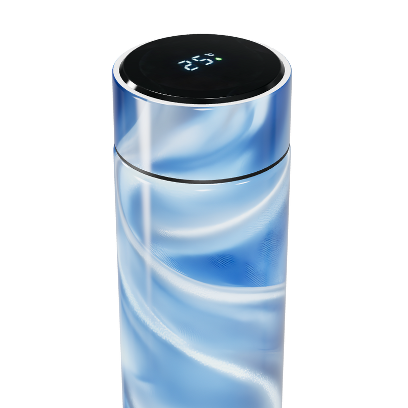 Garrafa Térmica Touch - Azul Mármore Digital