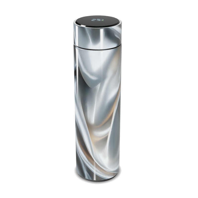 Garrafa Térmica Touch Mármore Prateado