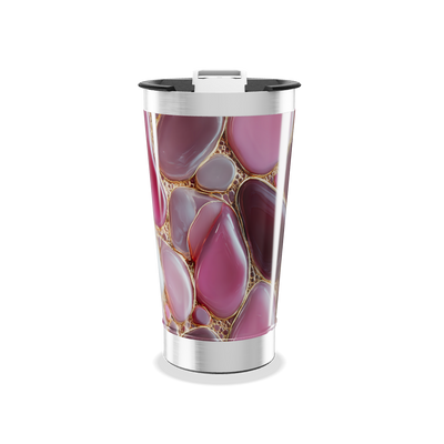 Copo Térmico - Estampa Pedras Roxas