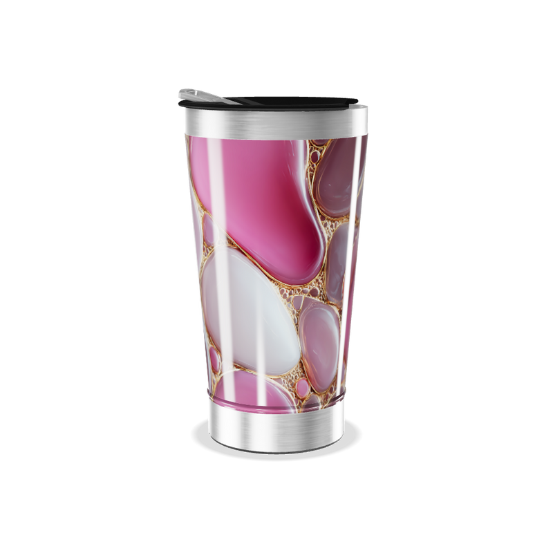 Copo Térmico - Estampa Pedras Roxas