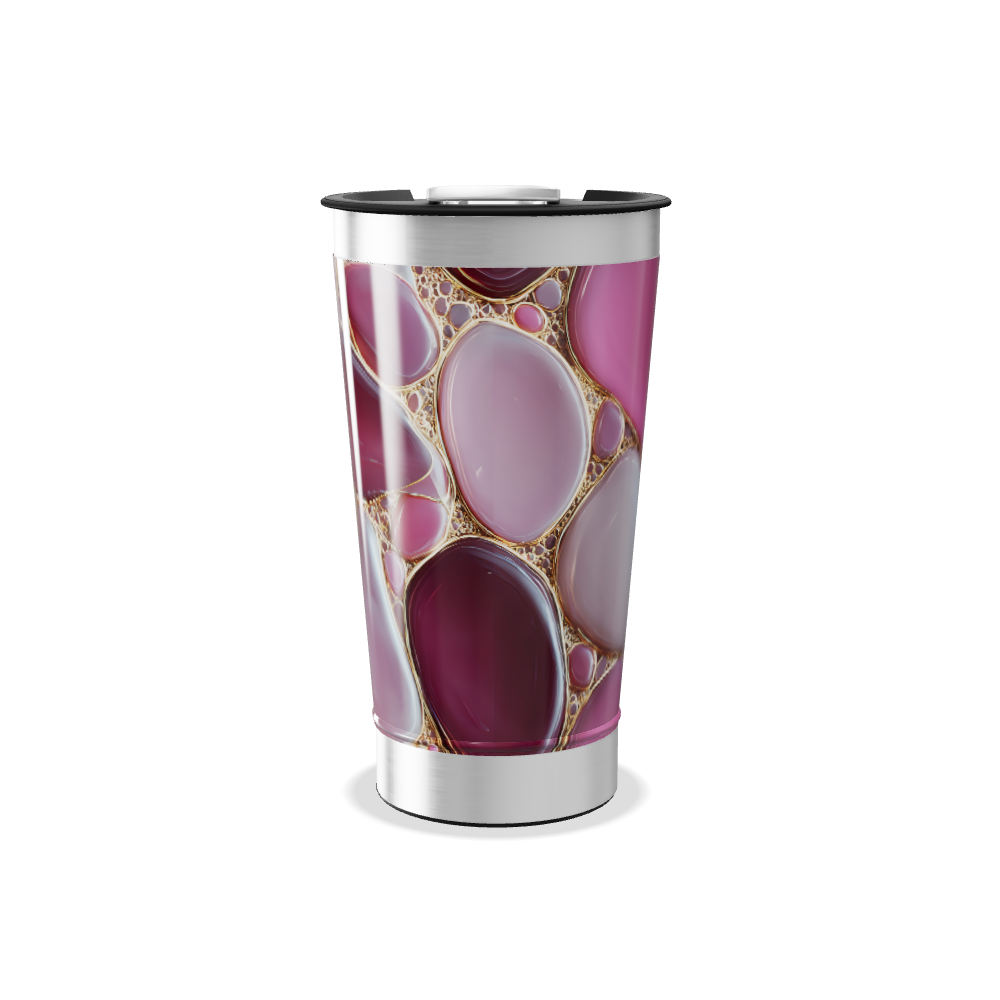 Copo Térmico - Estampa Pedras Roxas