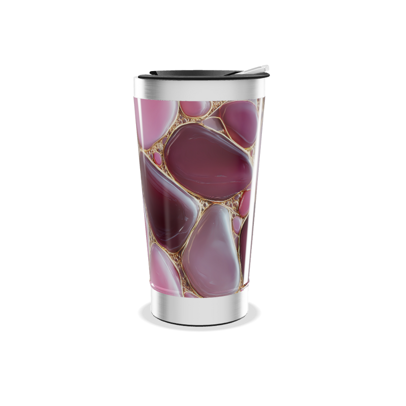 Copo Térmico - Estampa Pedras Roxas