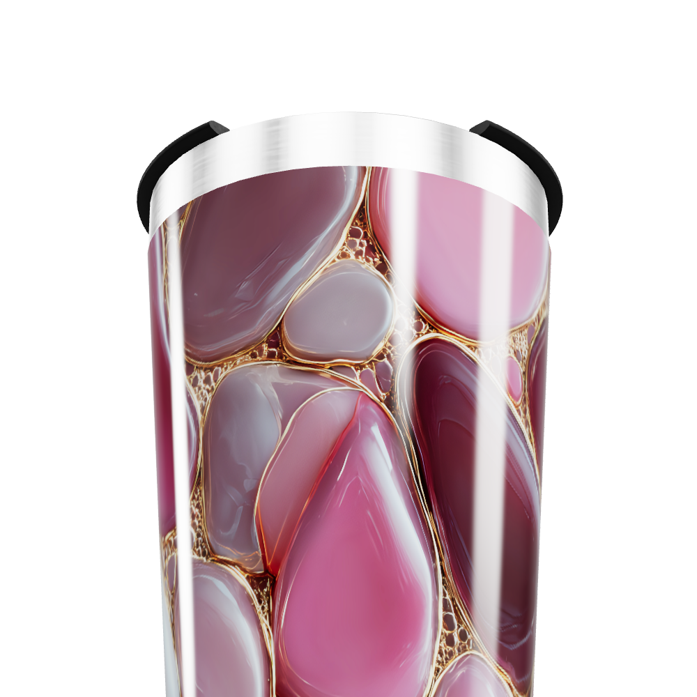 Copo Térmico - Estampa Pedras Roxas