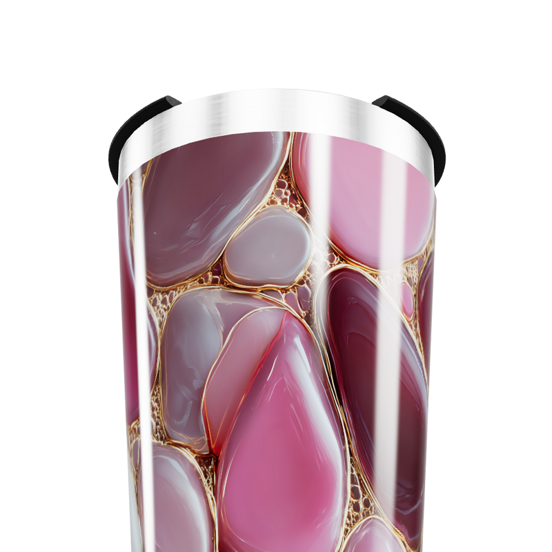 Copo Térmico - Estampa Pedras Roxas