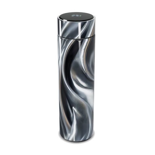 Garrafa Térmica Touch Preto e Prata com Display