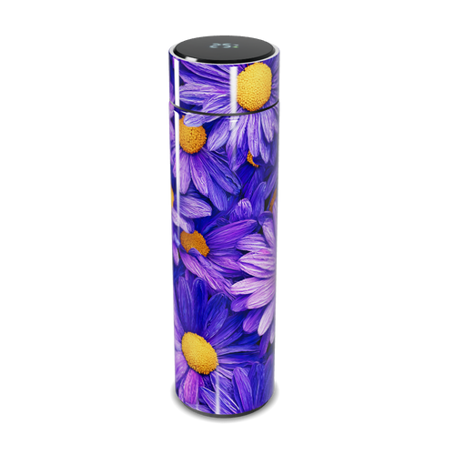 Garrafa Térmica Touch Floral Roxa