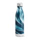 Garrafa Inox Azul - Design Ondulado