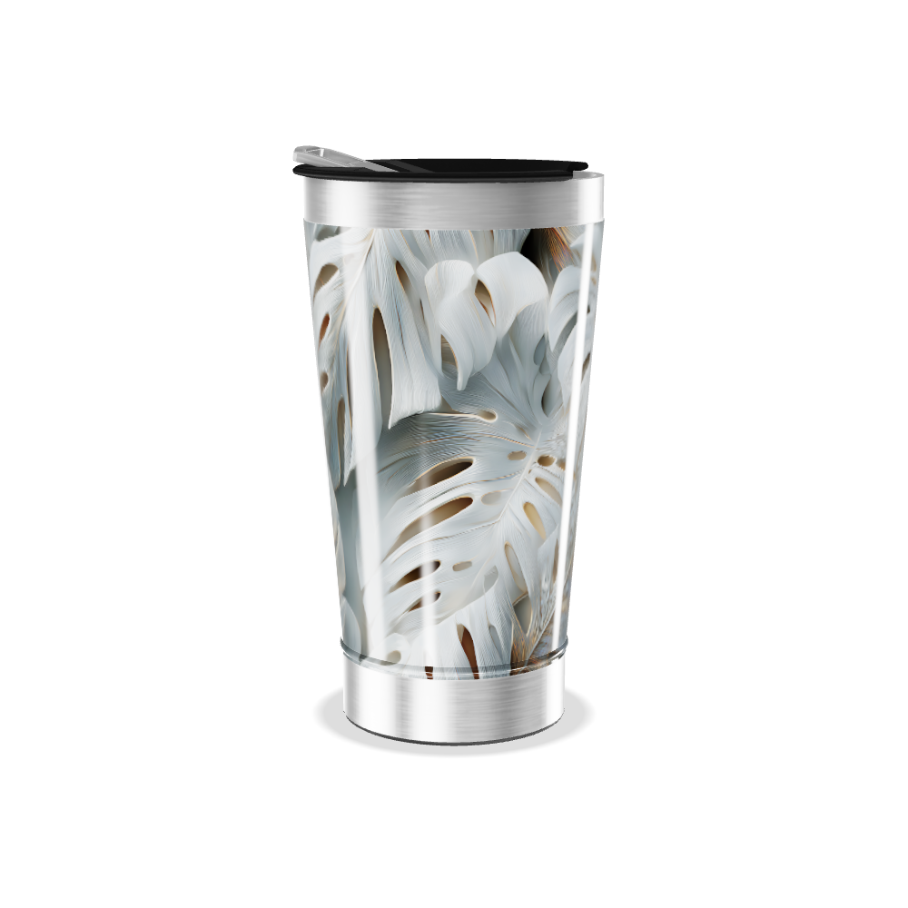 Copo Térmico - Folhagem Tropical Aço Inox