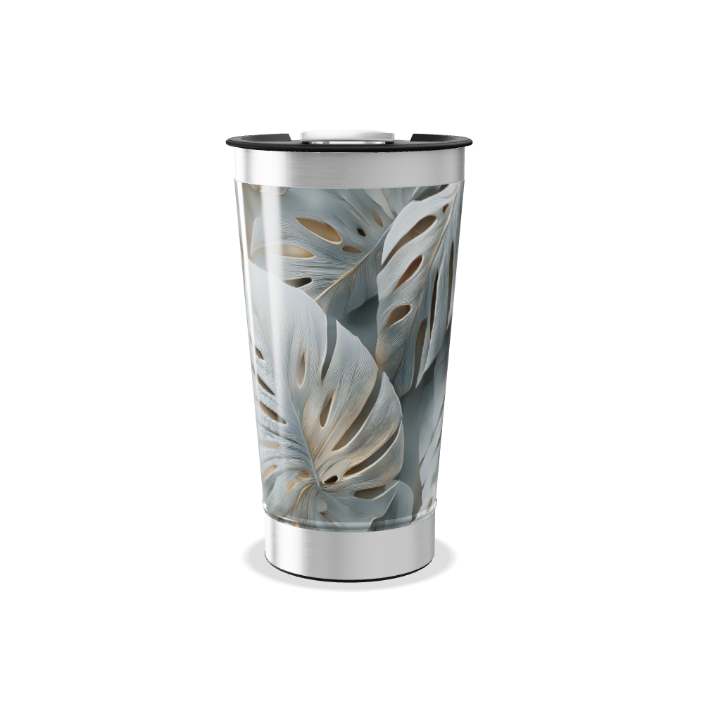 Copo Térmico - Folhagem Tropical Aço Inox