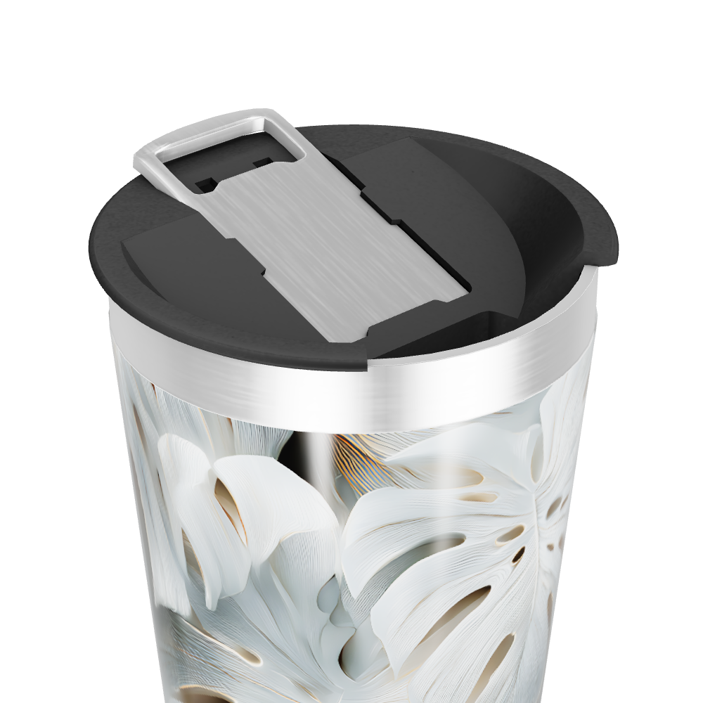 Copo Térmico - Folhagem Tropical Aço Inox