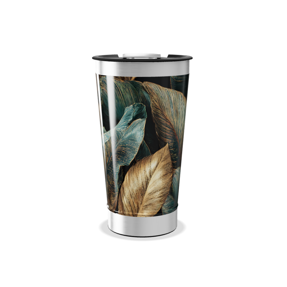 Copo Térmico - Com estampa de folhas
