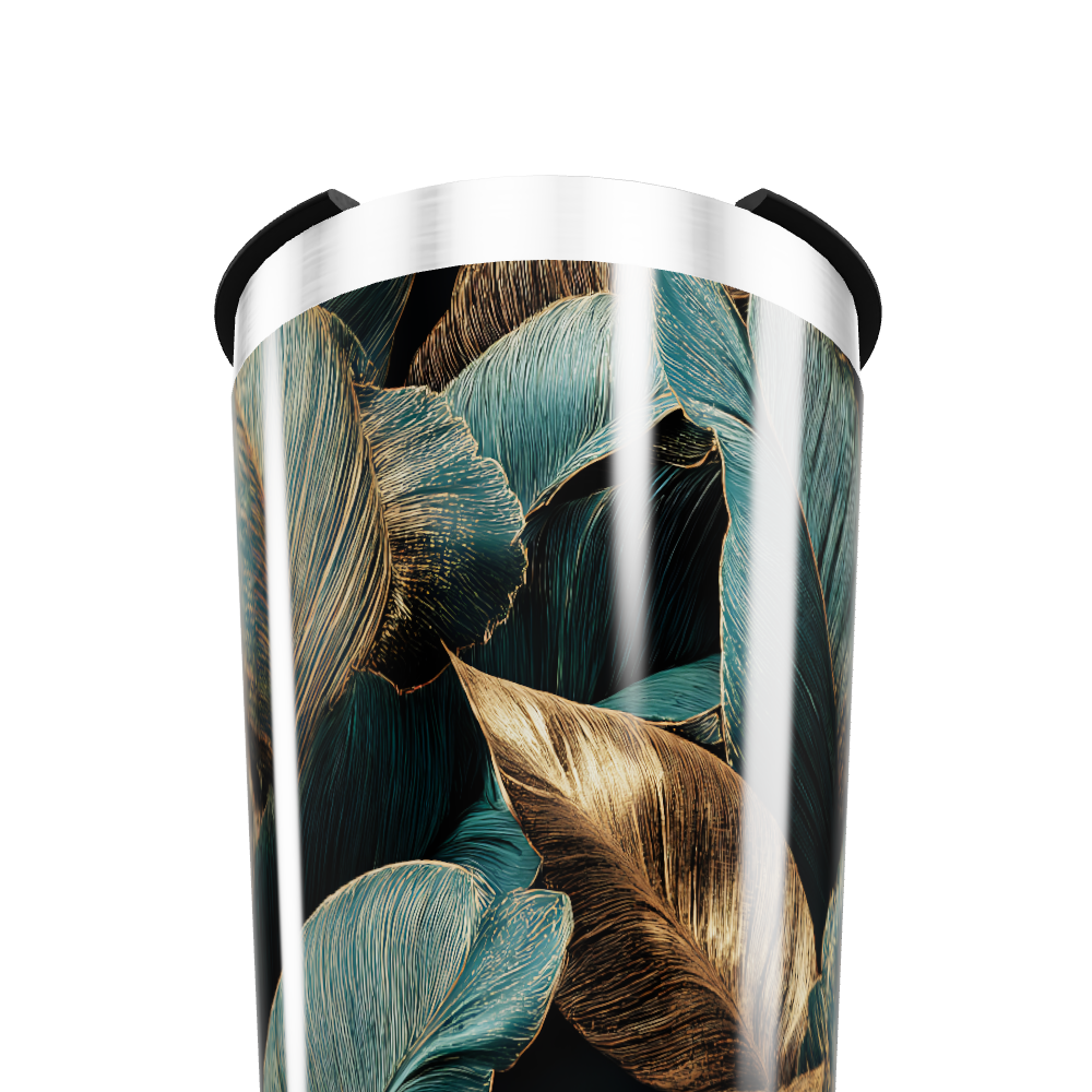 Copo Térmico - Com estampa de folhas