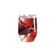 Copo Térmico Slim - Design Geométrico Vermelho