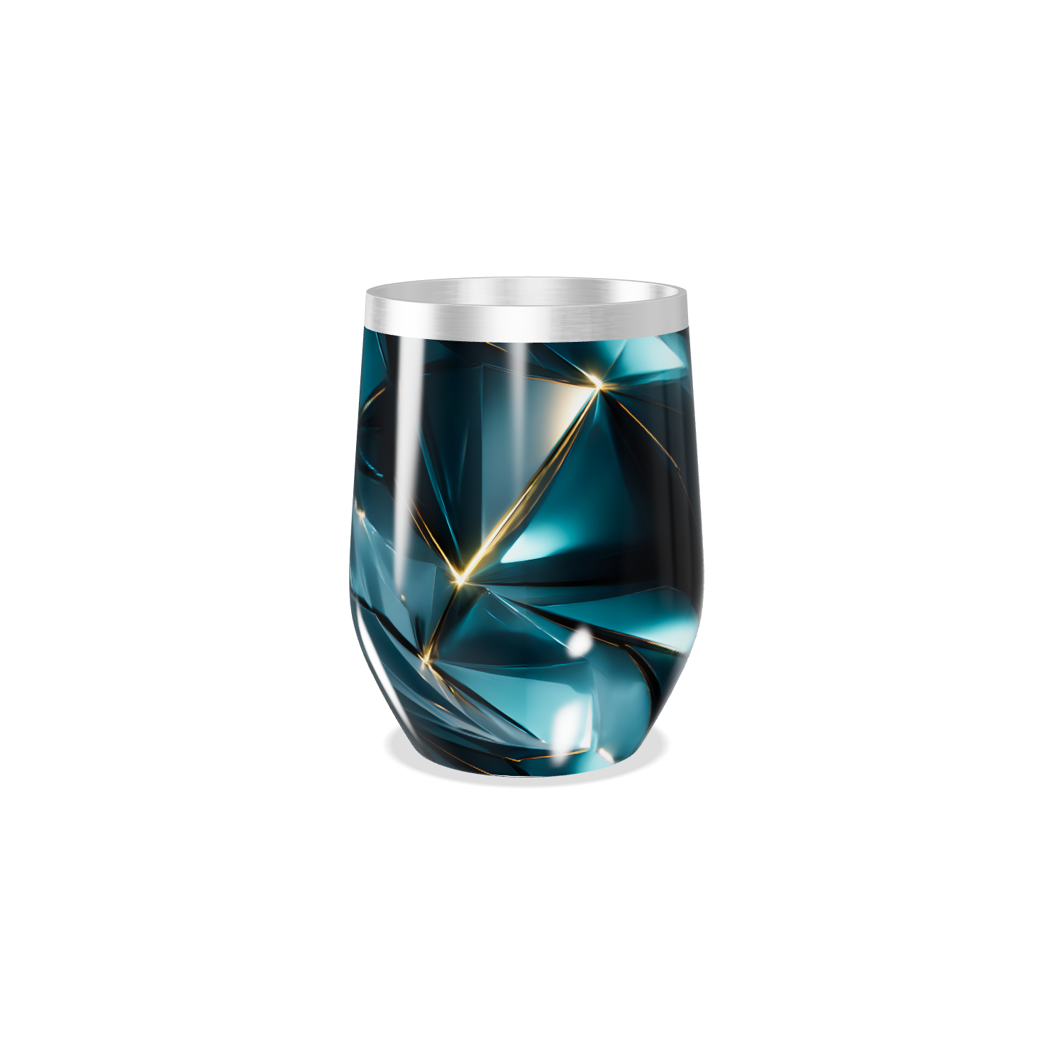 Copo Térmico Slim - Azul Vidro Geométrico