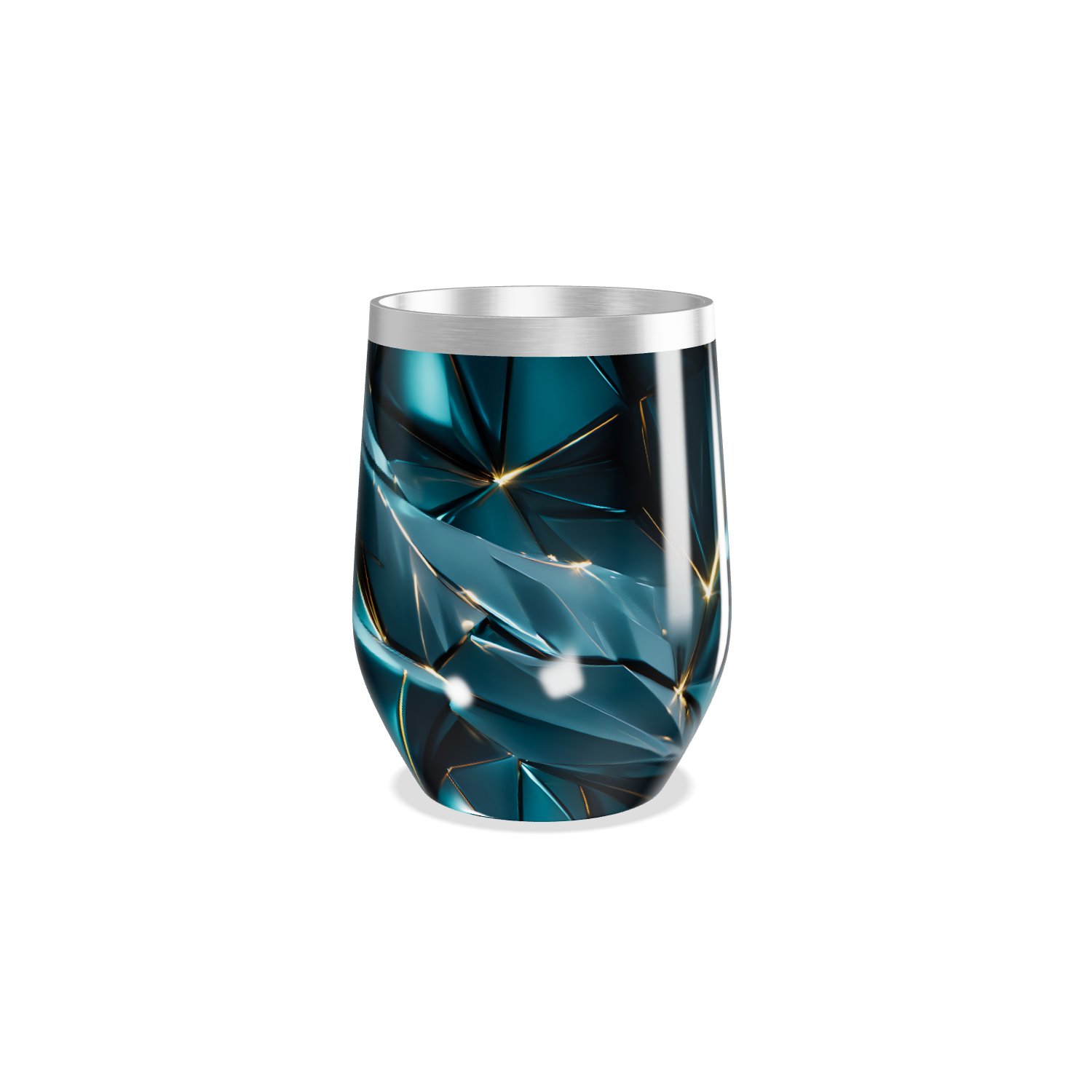 Copo Térmico Slim - Azul Vidro Geométrico