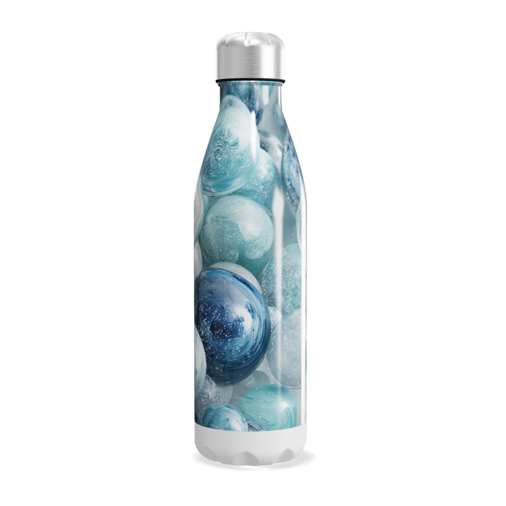 Garrafa Inox - Estampa Bolhas Azul