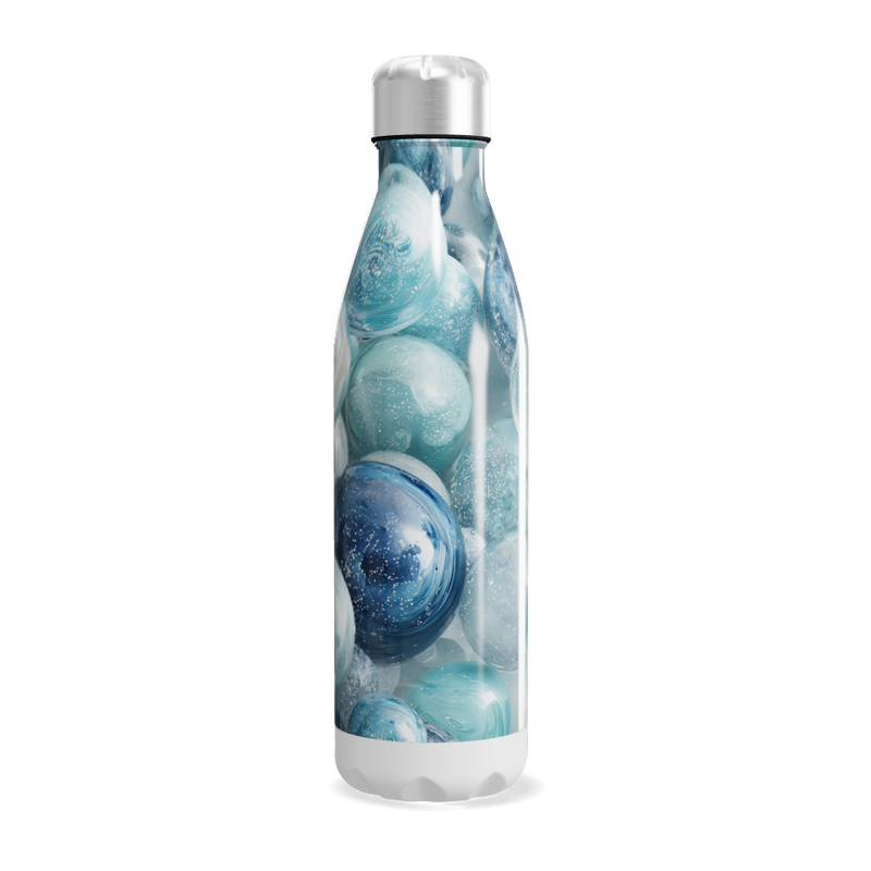 Garrafa Inox - Estampa Bolhas Azul