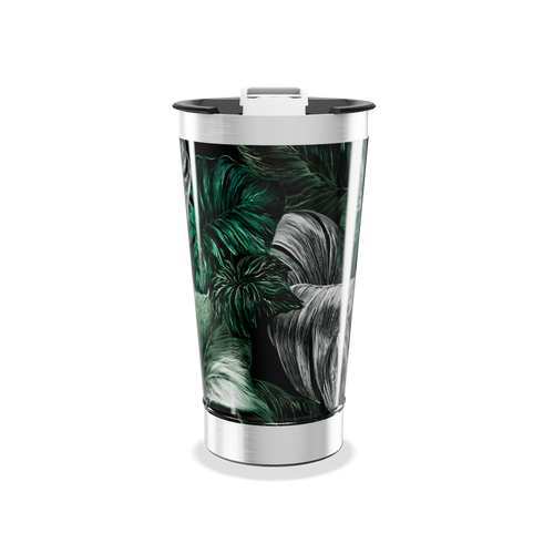 Copo Térmico - Estampa Folhagem Verde