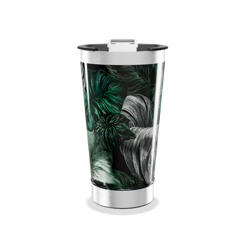 Copo Térmico - Estampa Folhagem Verde