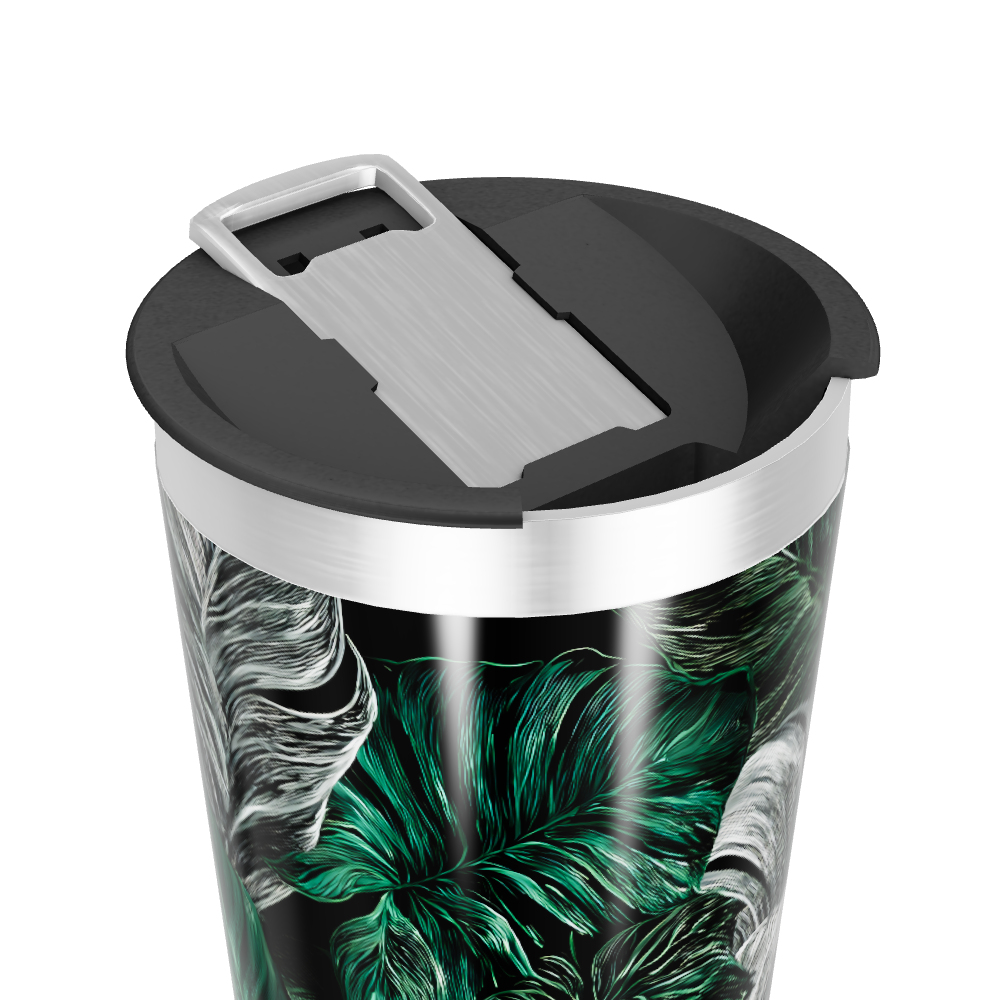 Copo Térmico - Estampa Folhagem Verde