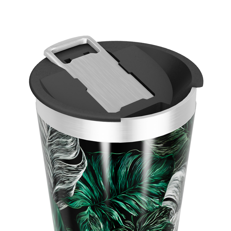 Copo Térmico - Estampa Folhagem Verde