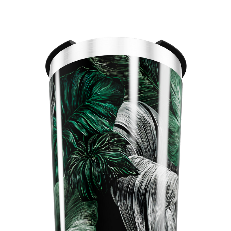 Copo Térmico - Estampa Folhagem Verde