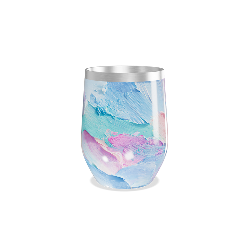 Copo Térmico Slim - Estampa Abstrata Pastel