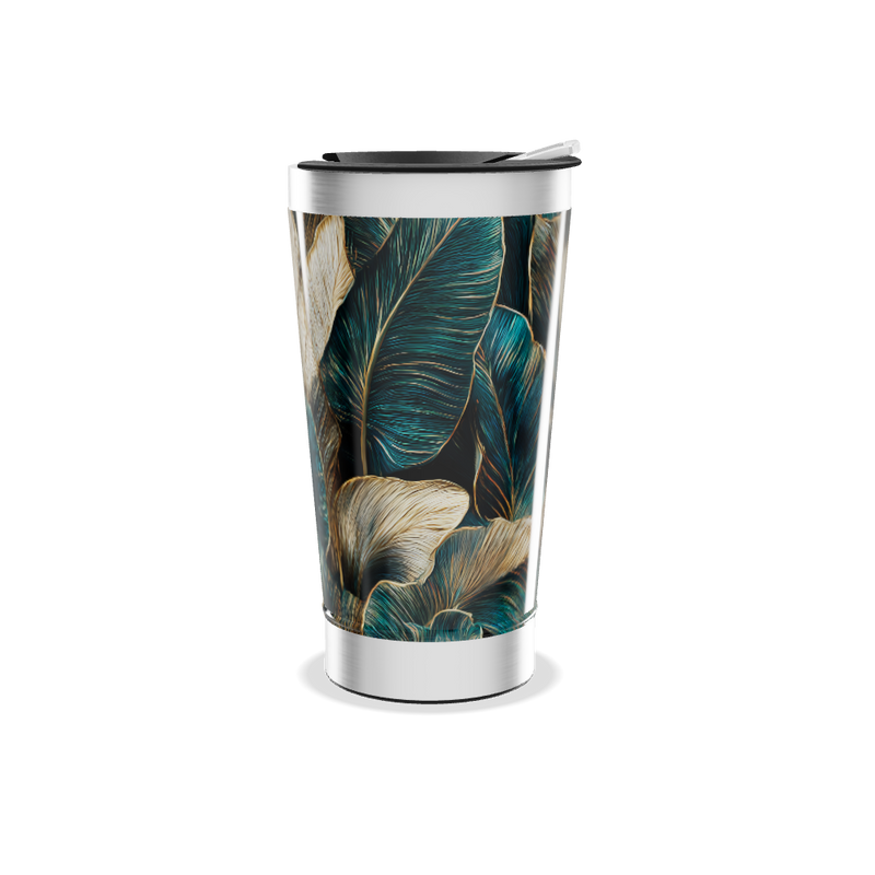 Copo Térmico - Folhagem Verde Aço Inox