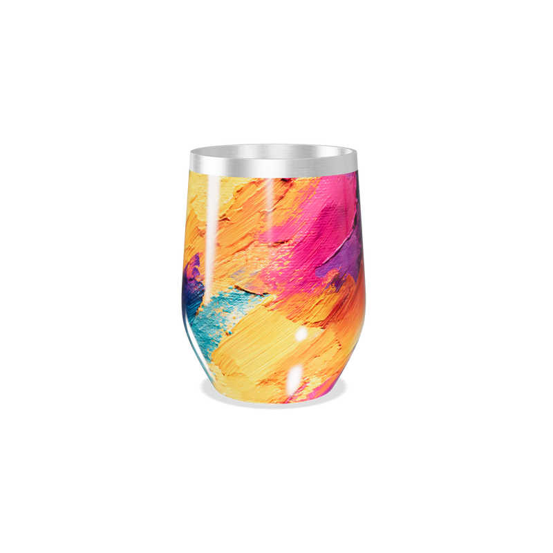 Copo Térmico Slim - Estampa Abstrata Colorida