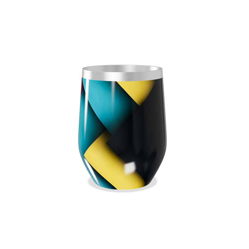 Copo Térmico Slim - Estampa Colorida Geométrica