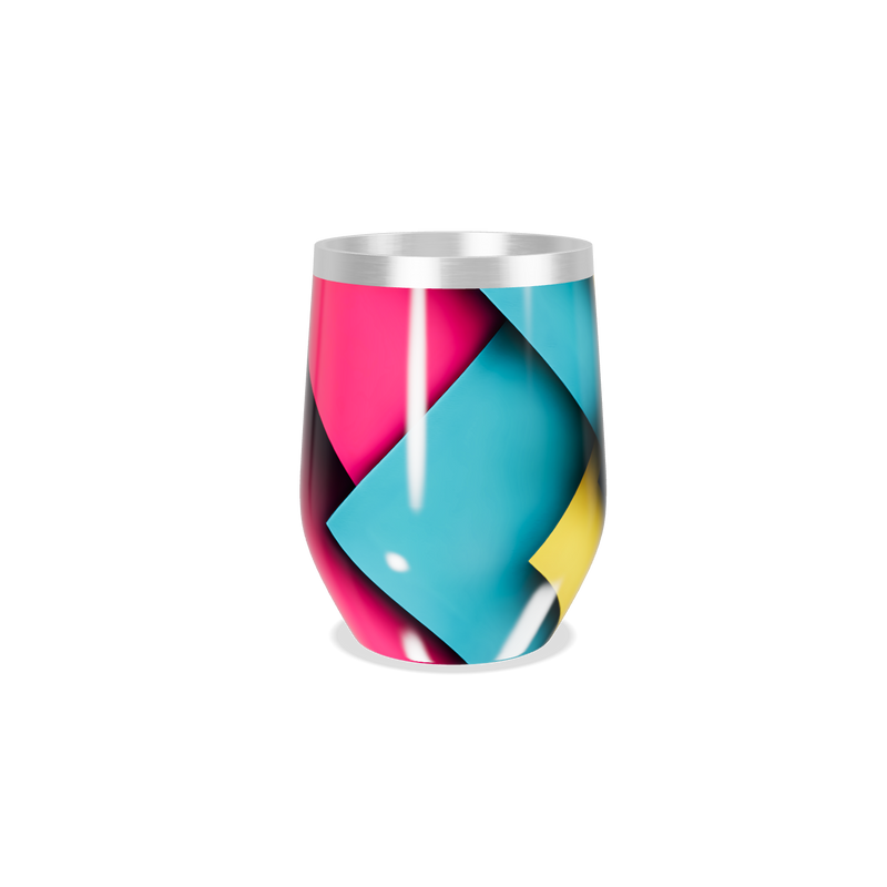 Copo Térmico Slim - Estampa Colorida Geométrica