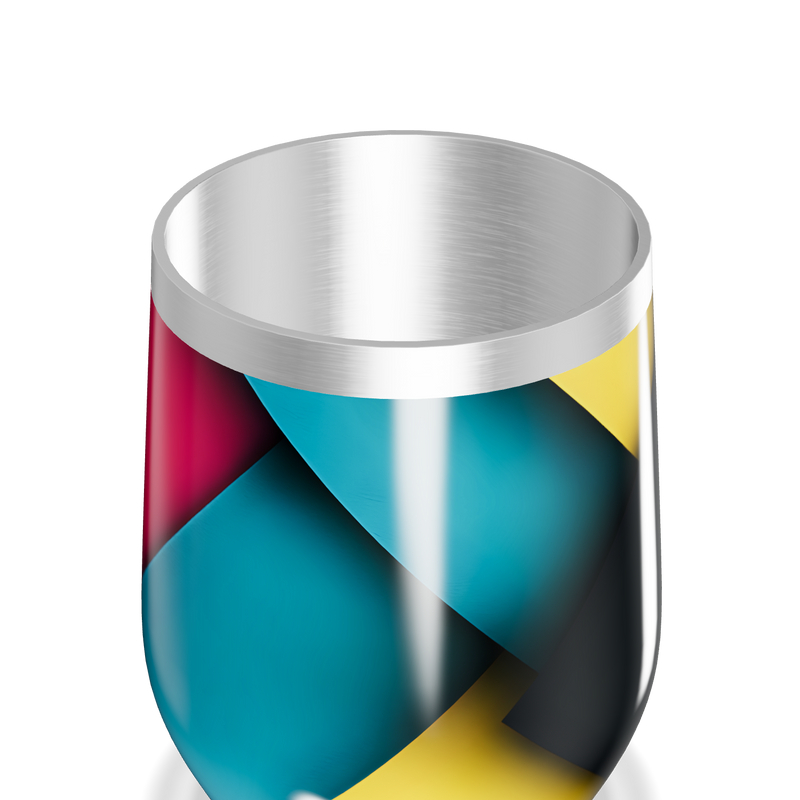 Copo Térmico Slim - Estampa Colorida Geométrica