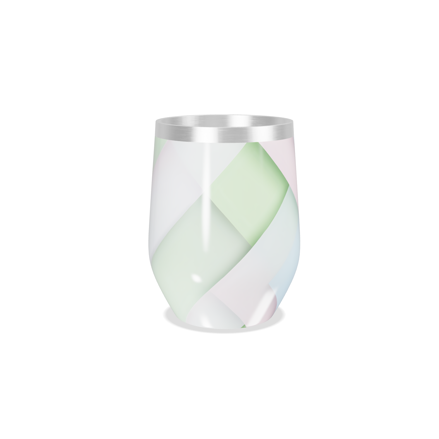 Copo Térmico Slim - Colorido com Listras Pastel