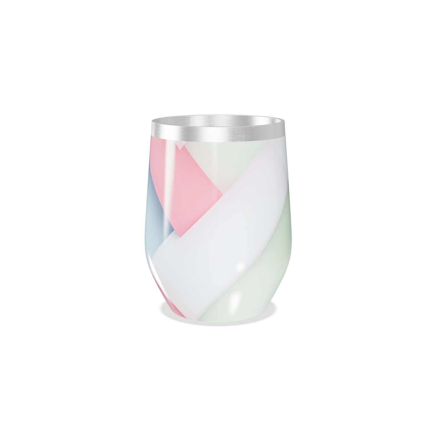 Copo Térmico Slim - Colorido com Listras Pastel