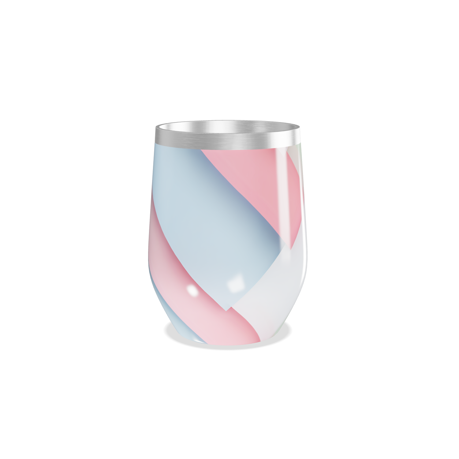 Copo Térmico Slim - Colorido com Listras Pastel