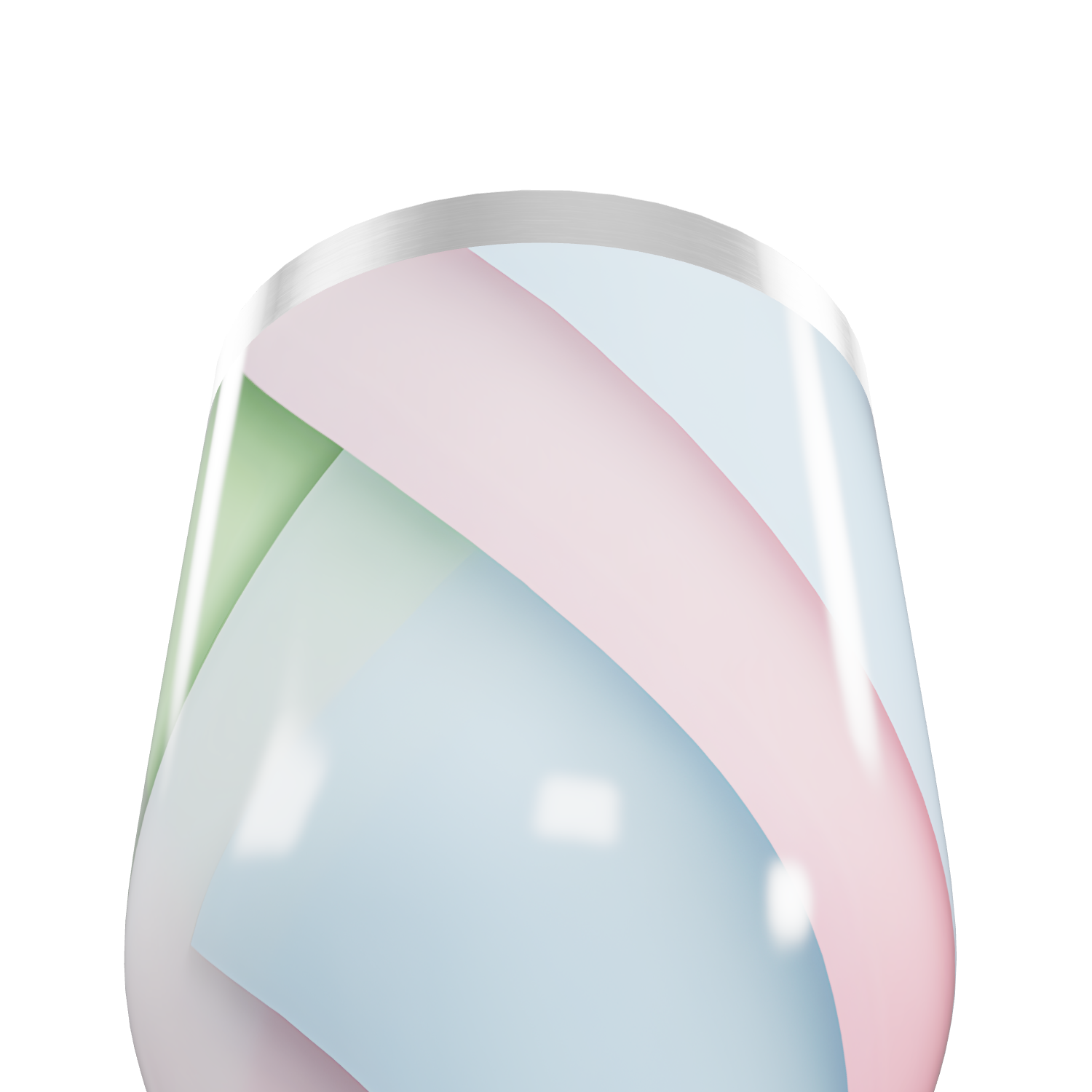 Copo Térmico Slim - Colorido com Listras Pastel