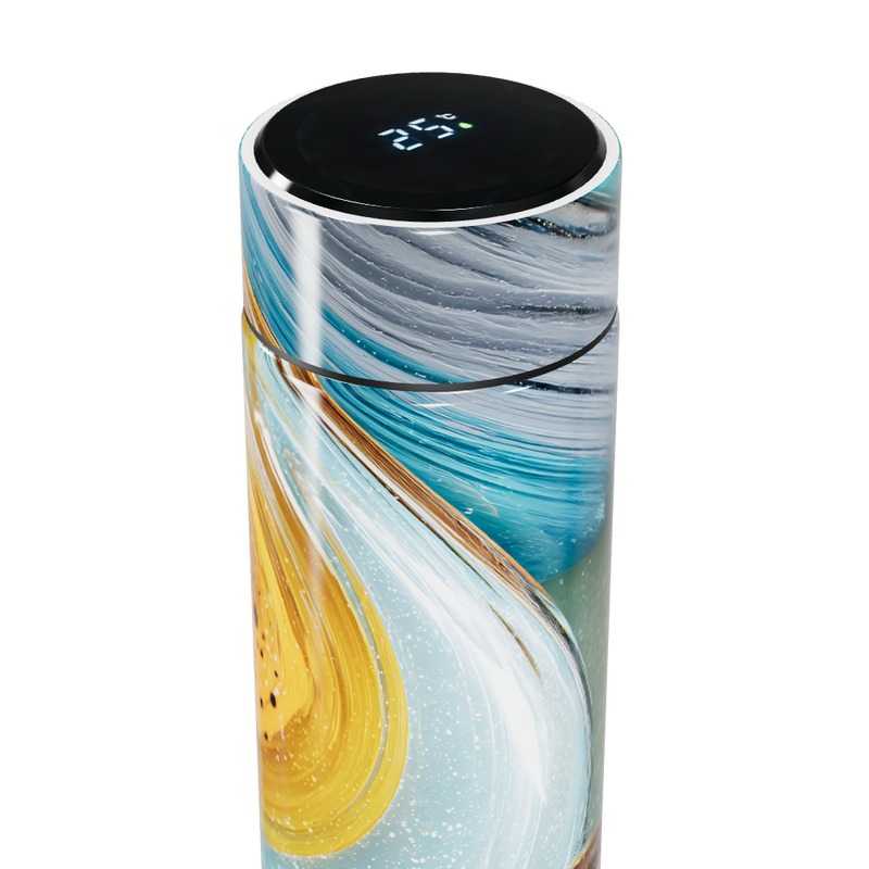 Garrafa Térmica Touch - Estampa Abstrata Colorida