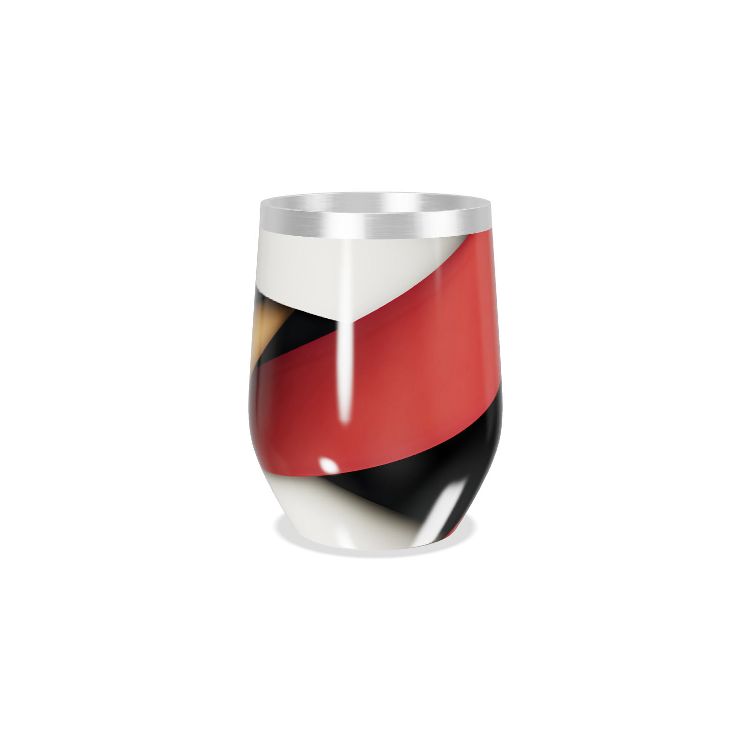 Copo Térmico Slim - Preto e Vermelho Listrado