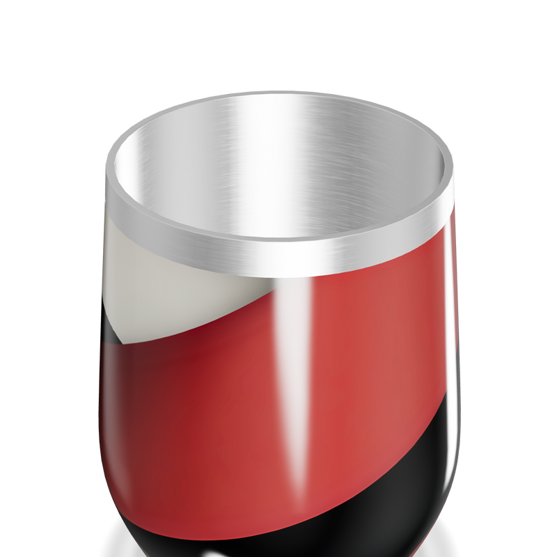 Copo Térmico Slim - Preto e Vermelho Listrado