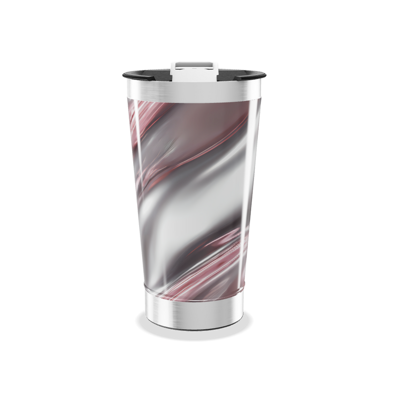 Copo Térmico - Design Marmorizado Rosa