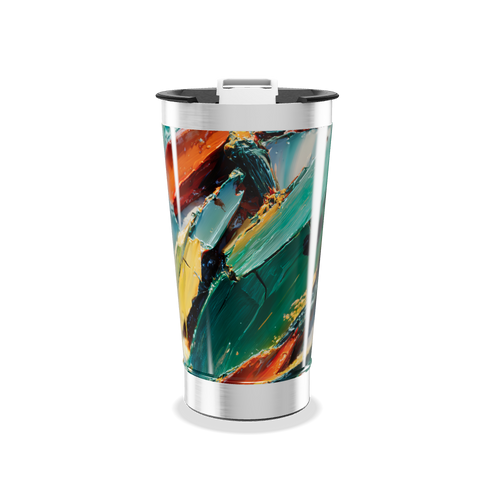 Copo Térmico - Estampa Abstrata Colorida