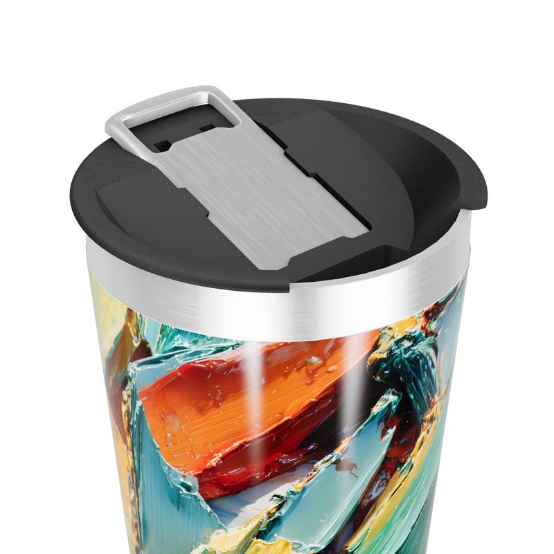 Copo Térmico - Estampa Abstrata Colorida