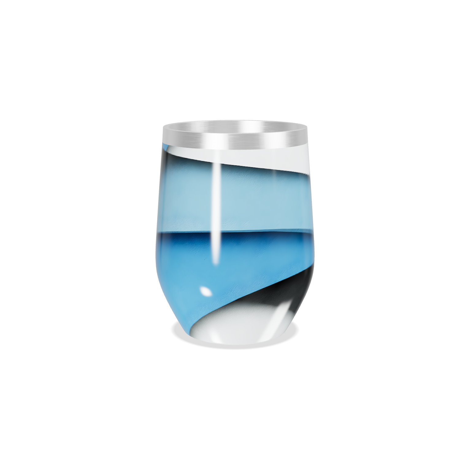 Copo Térmico Slim - Aço Inox Azul e Preto