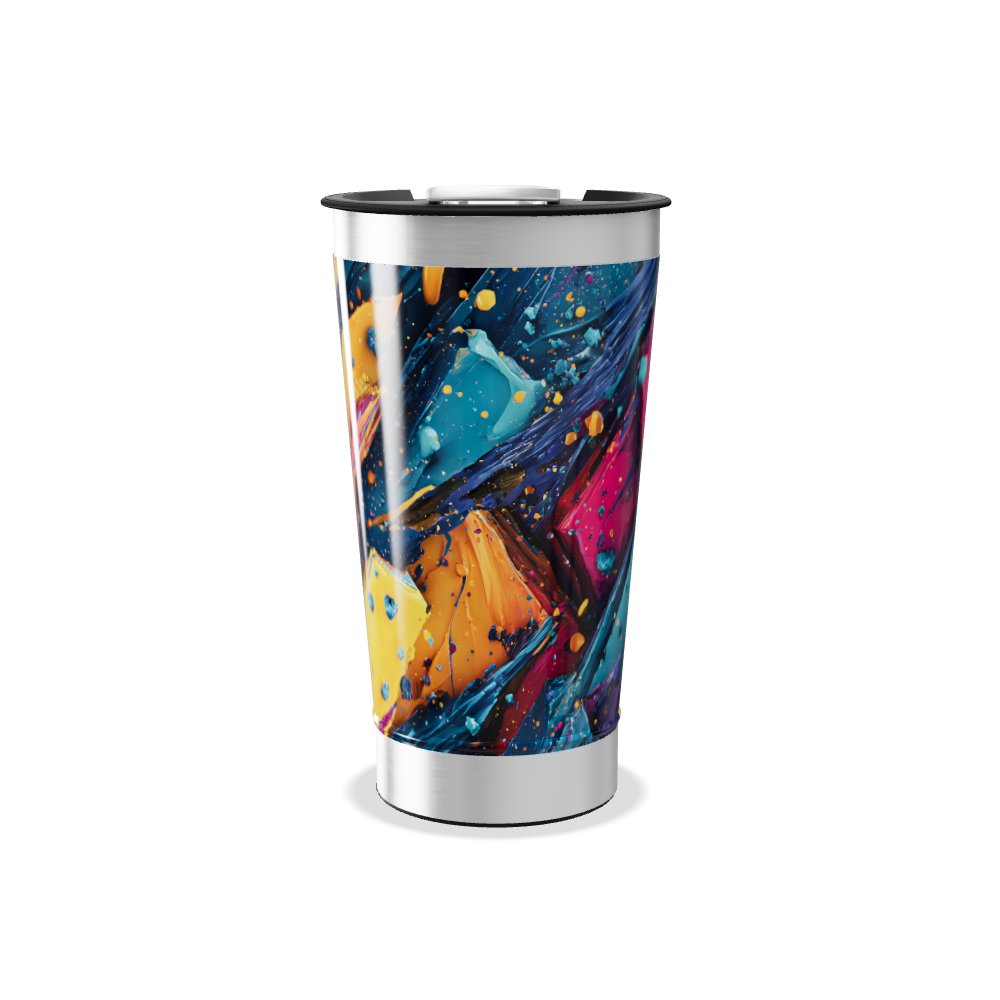 Copo Térmico - Design Abstrato Colorido