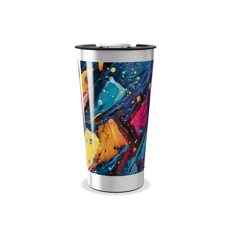 Copo Térmico - Design Abstrato Colorido