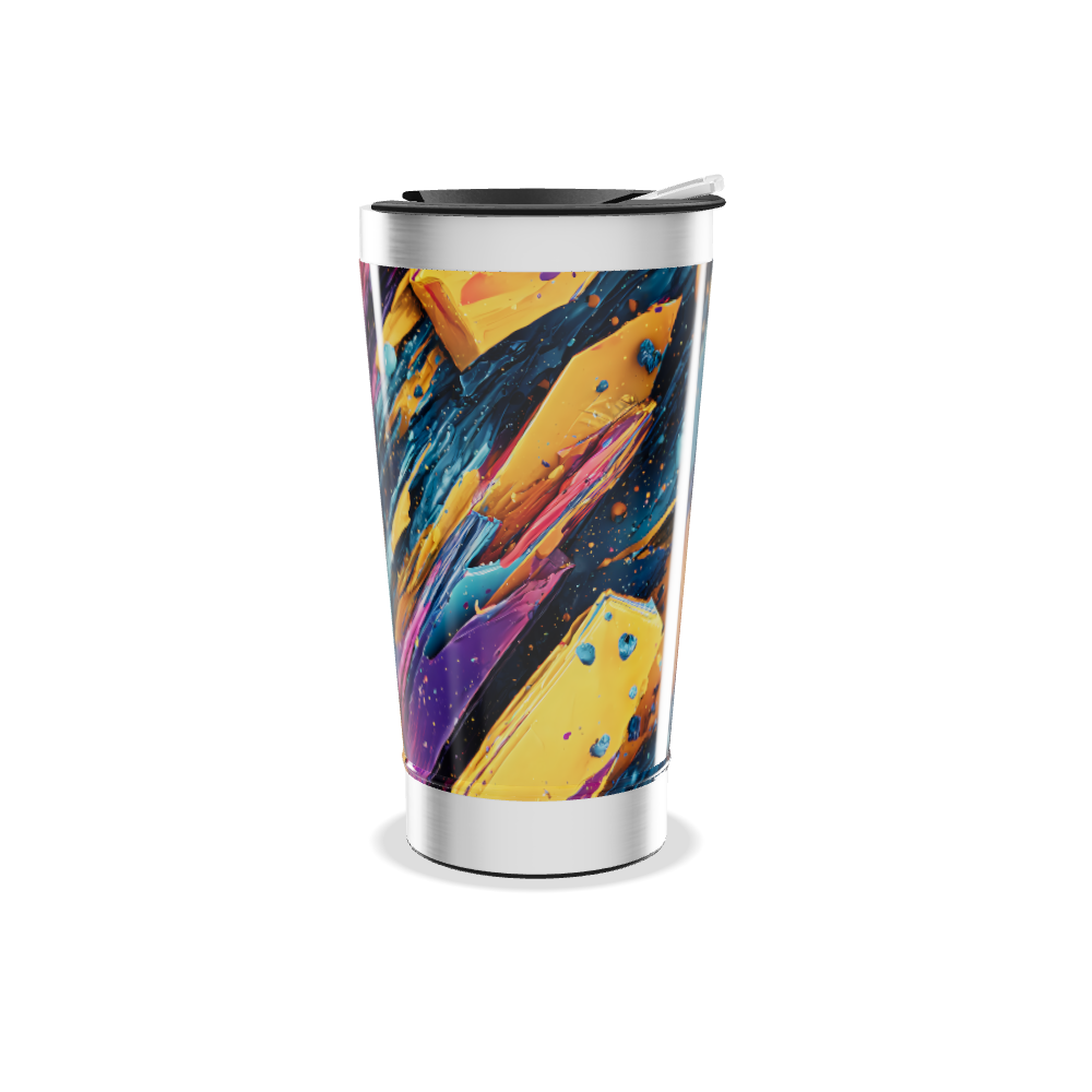 Copo Térmico - Design Abstrato Colorido