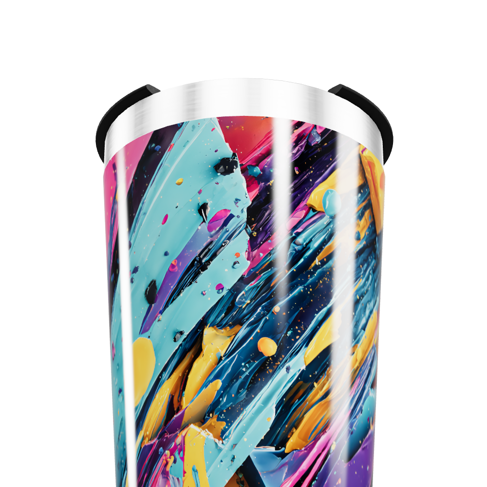 Copo Térmico - Design Abstrato Colorido