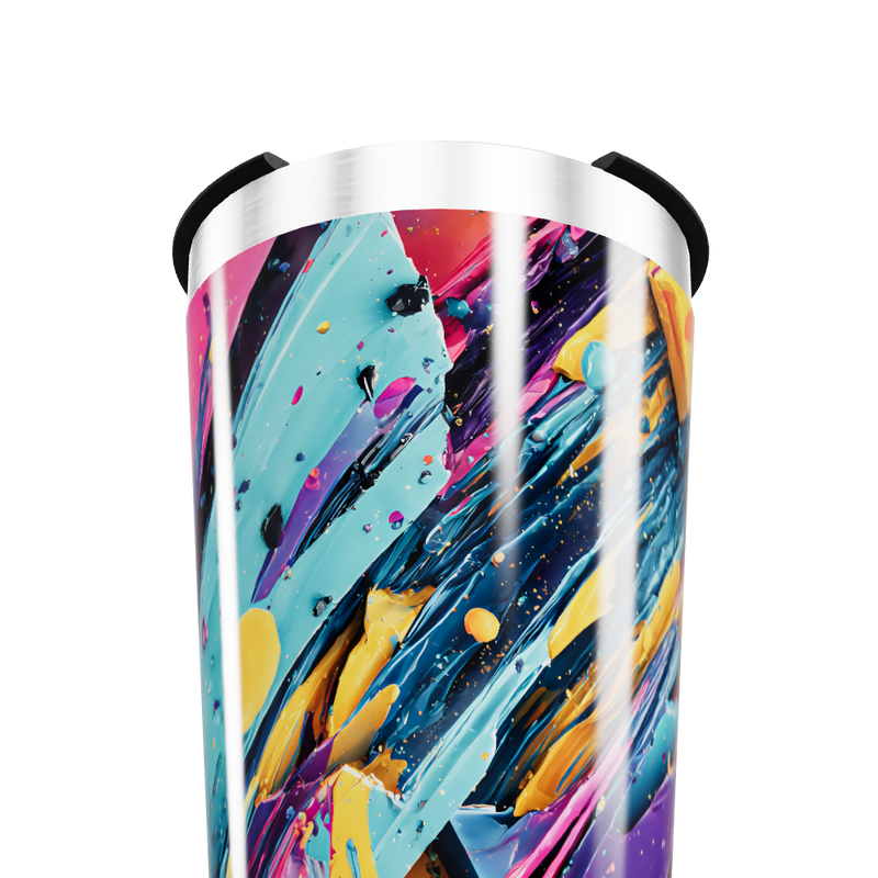 Copo Térmico - Design Abstrato Colorido